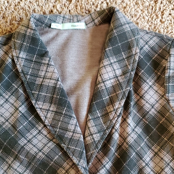 Plaid 3 quarter length jacket - Picture 3 of 6